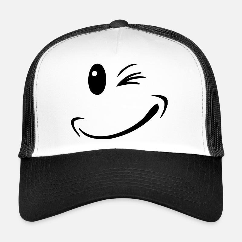 face funny smile smiley Trucker Cap