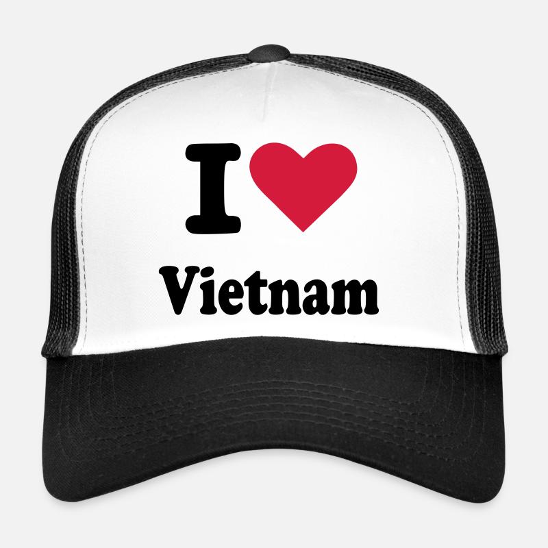 Vietnam - Trucker Cap - Weiß/Schwarz