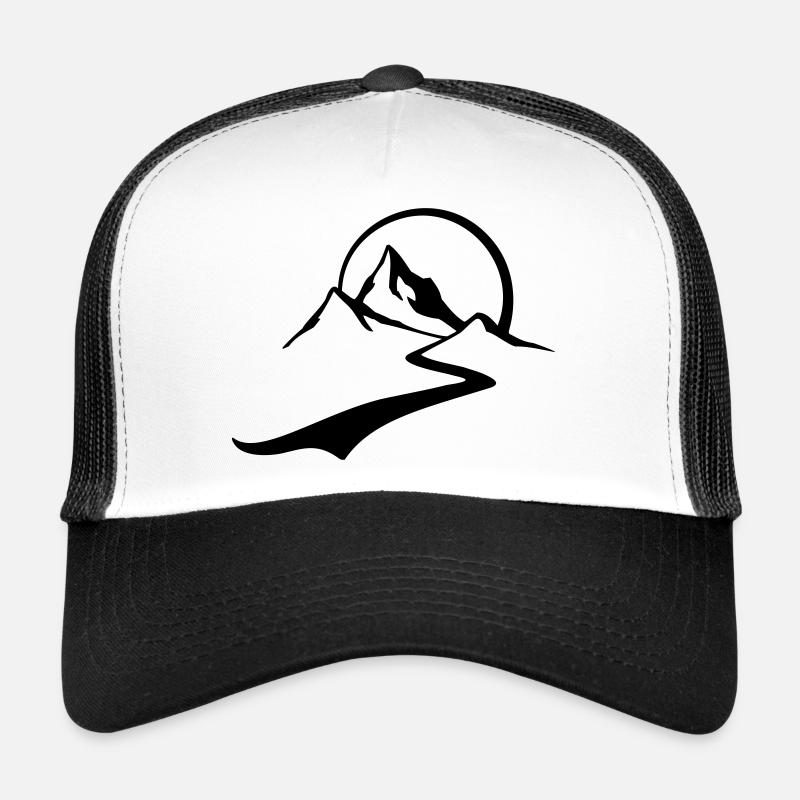 berg_tour - Trucker Cap - Weiß/Schwarz
