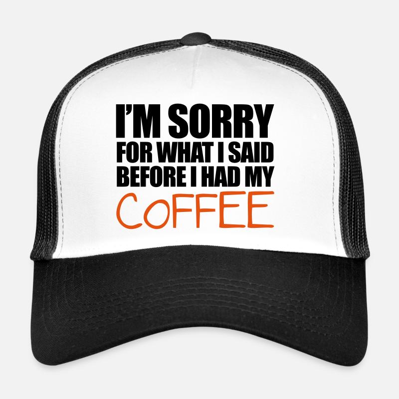 Coffee - Trucker Cap - Weiß/Schwarz