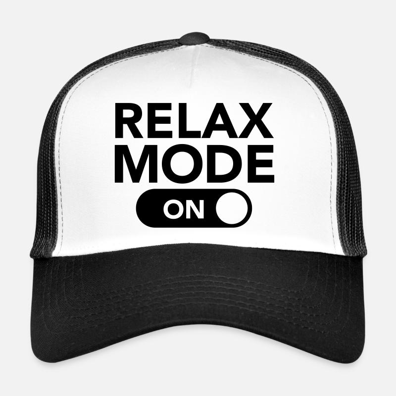 Relax Mode (On) - Trucker Cap - Weiß/Schwarz