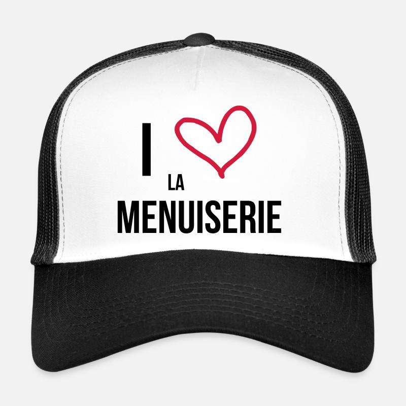 Menuisier / Menuiserie / Bois / Charpentier - Trucker Cap - white/black