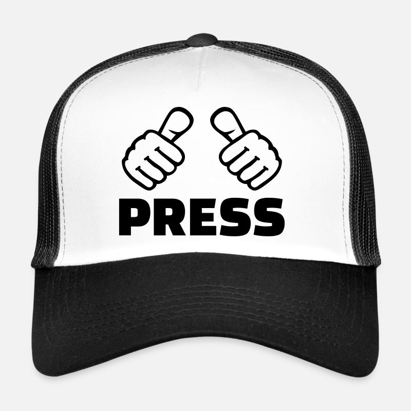 Press - Casquette trucker  - blanc/noir