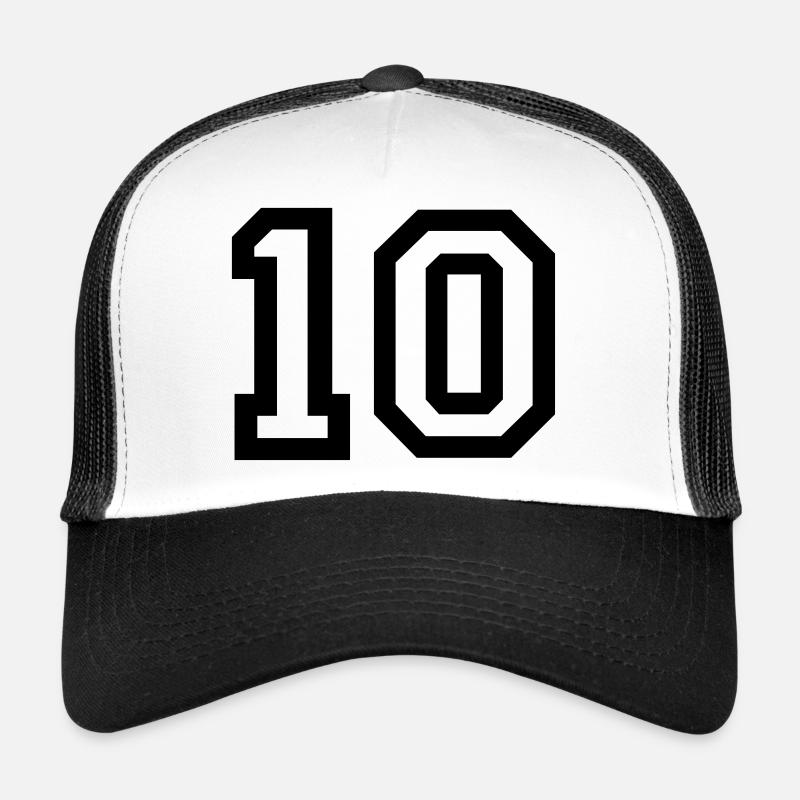 10 Collegestyle - Trucker Cap - Weiß/Schwarz