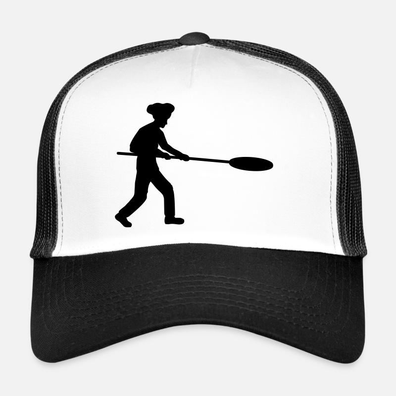 Pizza Pusher Pizza Baker Silhouette Casquette trucker 