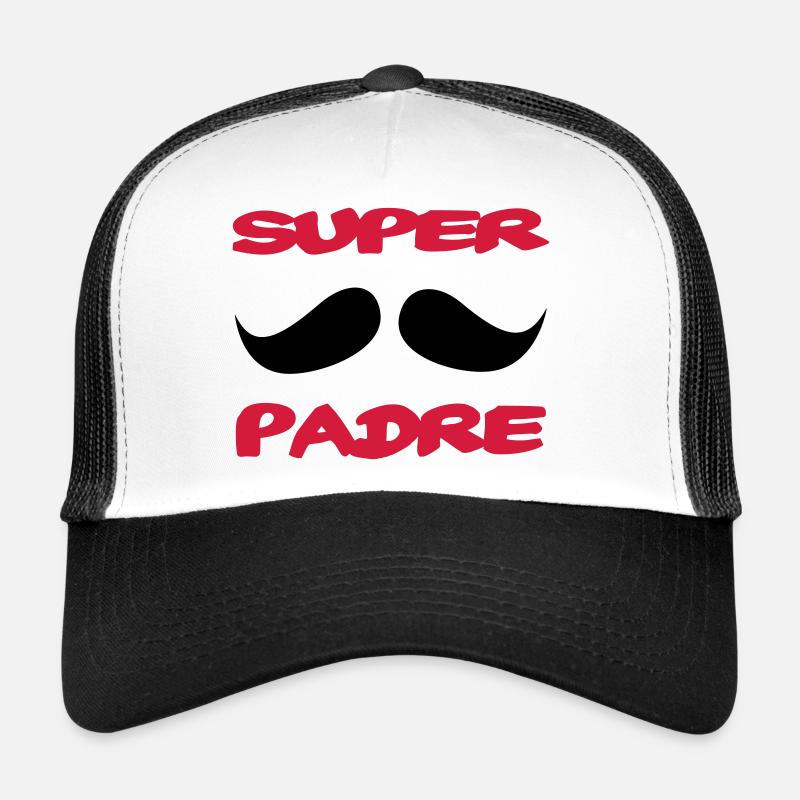 Super Padre - Trucker Cap - Weiß/Schwarz