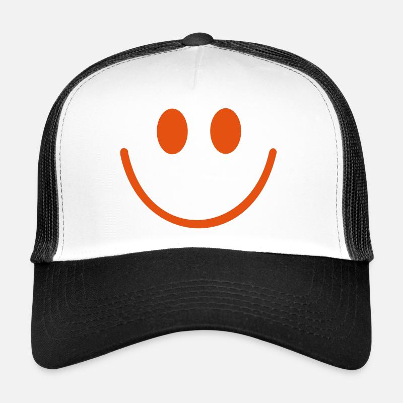 Smiley - Trucker Cap - Weiß/Schwarz