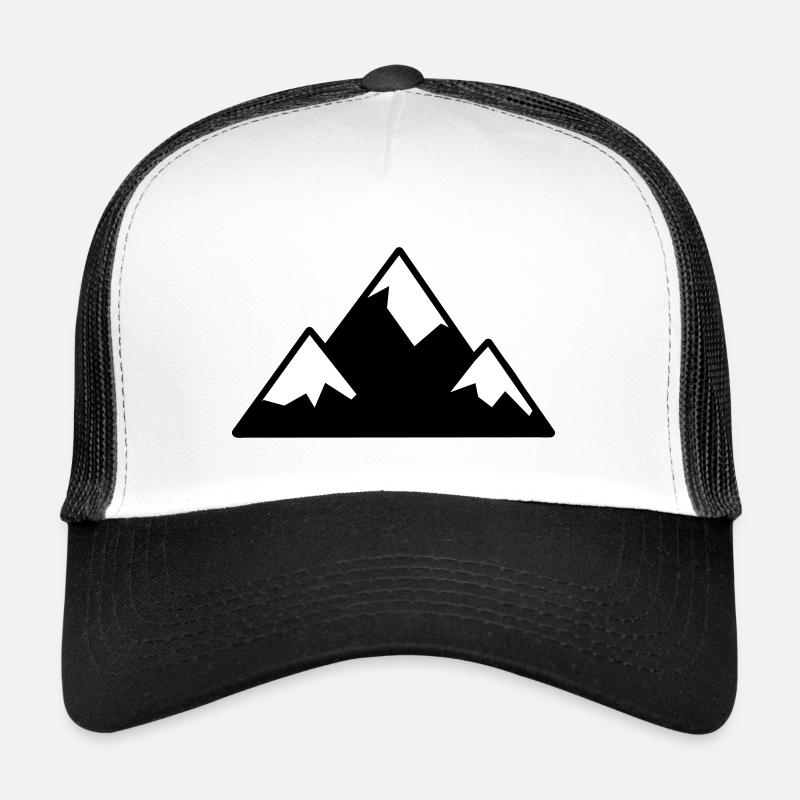 Berge - Trucker Cap - Weiß/Schwarz