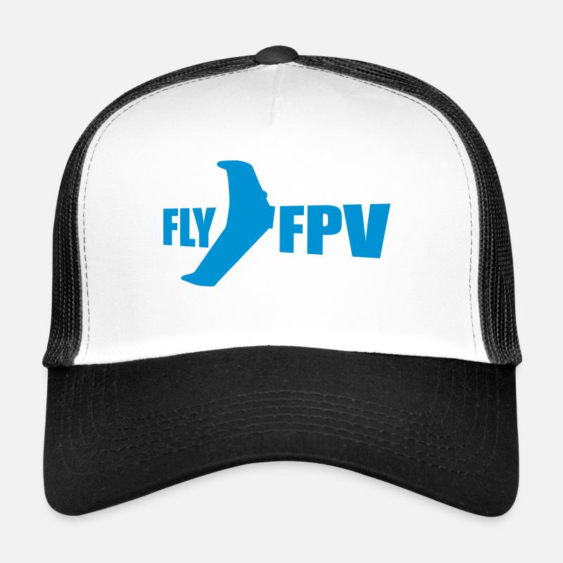 fly fpv - Trucker Cap - Weiß/Schwarz