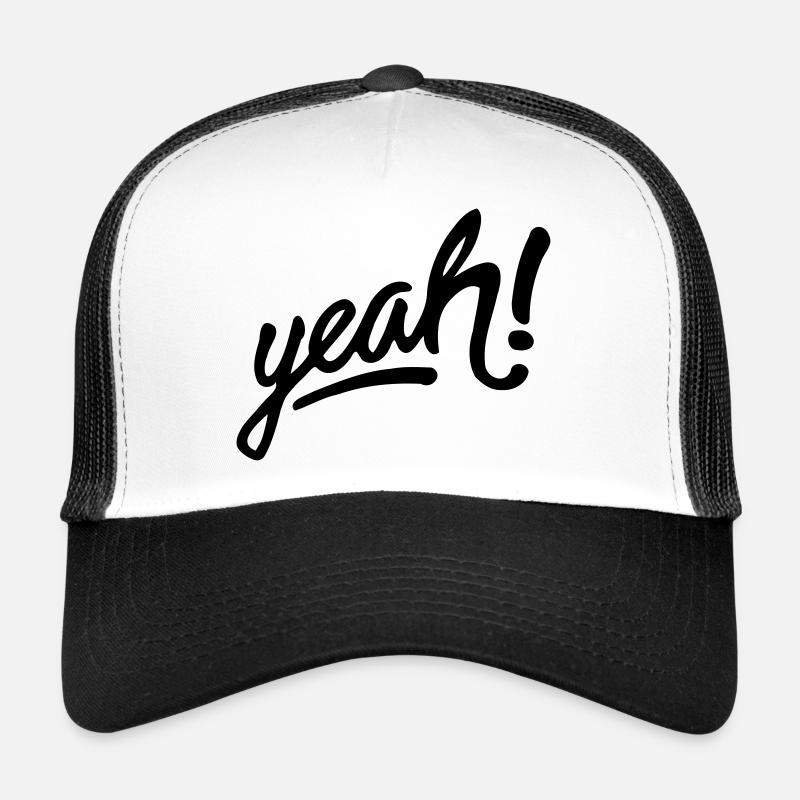 yeah - Trucker Cap - Weiß/Schwarz