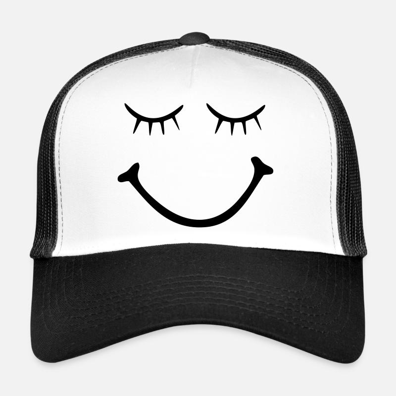 smiley - smile - Trucker Cap - Weiß/Schwarz