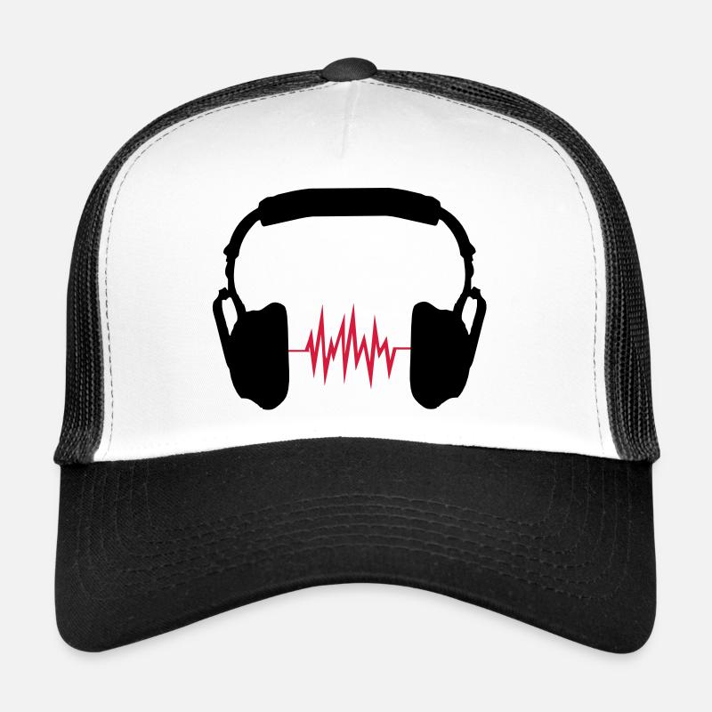 Kopfhörer - Trucker Cap - Weiß/Schwarz