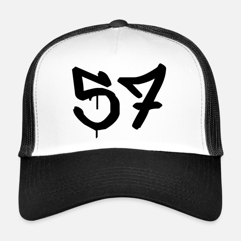 Graffiti: 57 - Casquette trucker  - blanc/noir