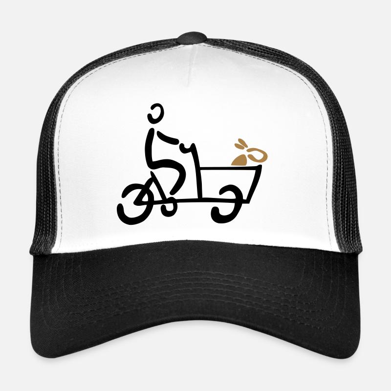 Bakfiets Hund Lastenrad Fahrrad Trucker Cap
