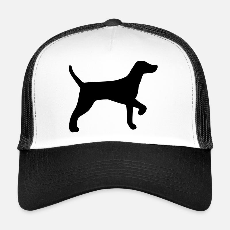 Jagdhund - Trucker Cap - Weiß/Schwarz