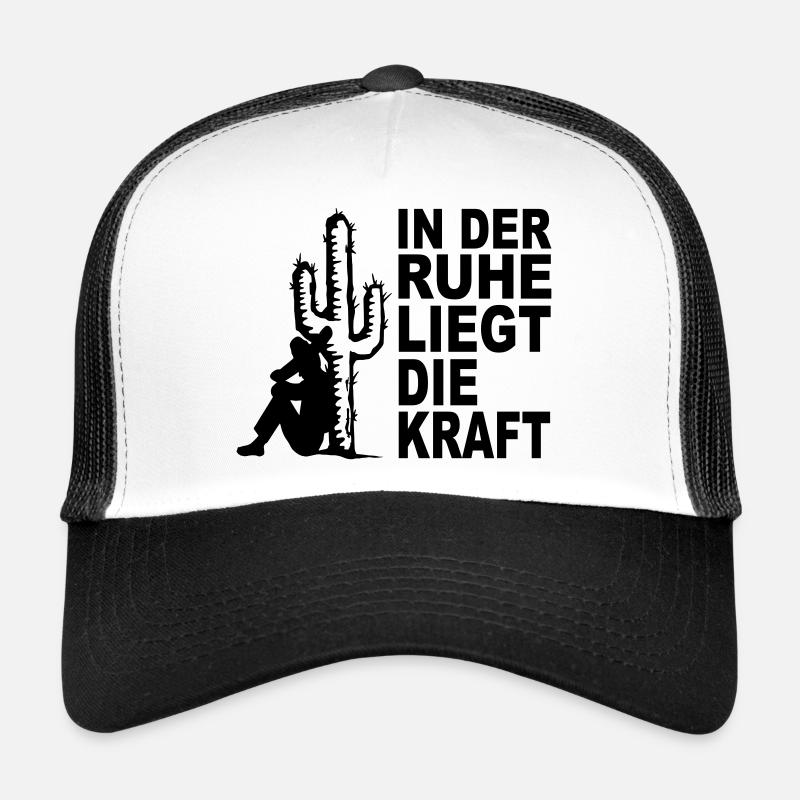 in der ruhe liegt die kraft - Trucker Cap - Weiß/Schwarz