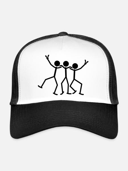 Party Team Friends - Trucker Cap - white/black - Front