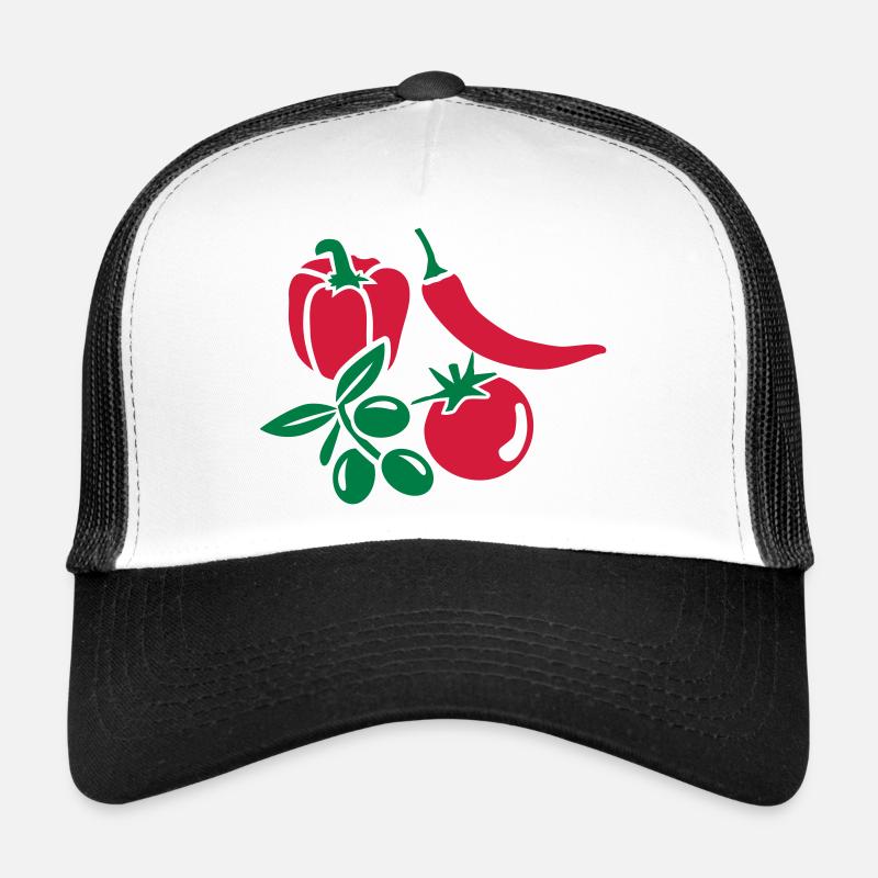 Légumes - Casquette trucker  - blanc/noir