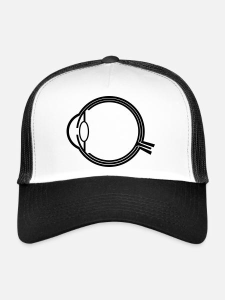 eye anatomy_g1a - Trucker Cap - white/black - Front