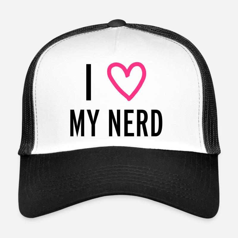 Nerd - Trucker Cap - Weiß/Schwarz