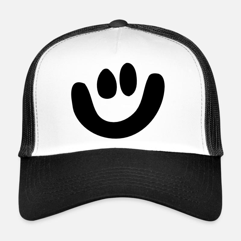Smiley - Casquette trucker  - blanc/noir