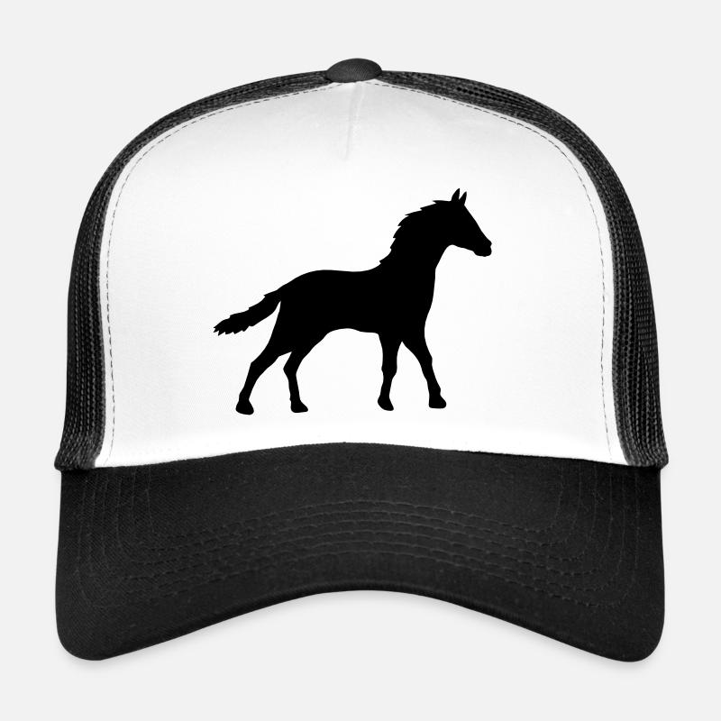 Pferd Silhouette Umriss Schatten Trucker Cap