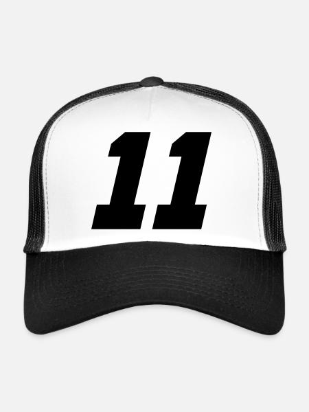 11 - Casquette trucker  - blanc/noir - Devant