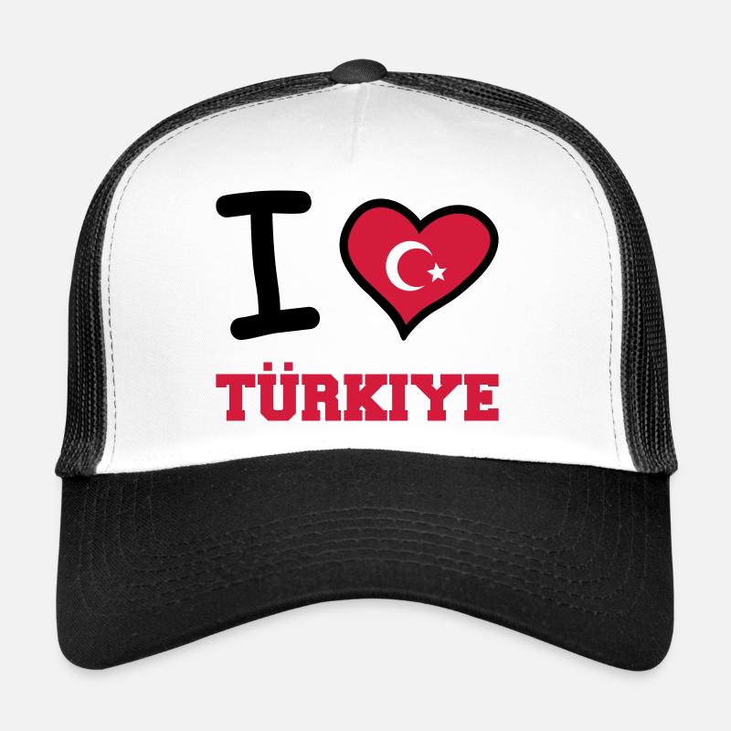 i love türkiye - Trucker Cap - Weiß/Schwarz