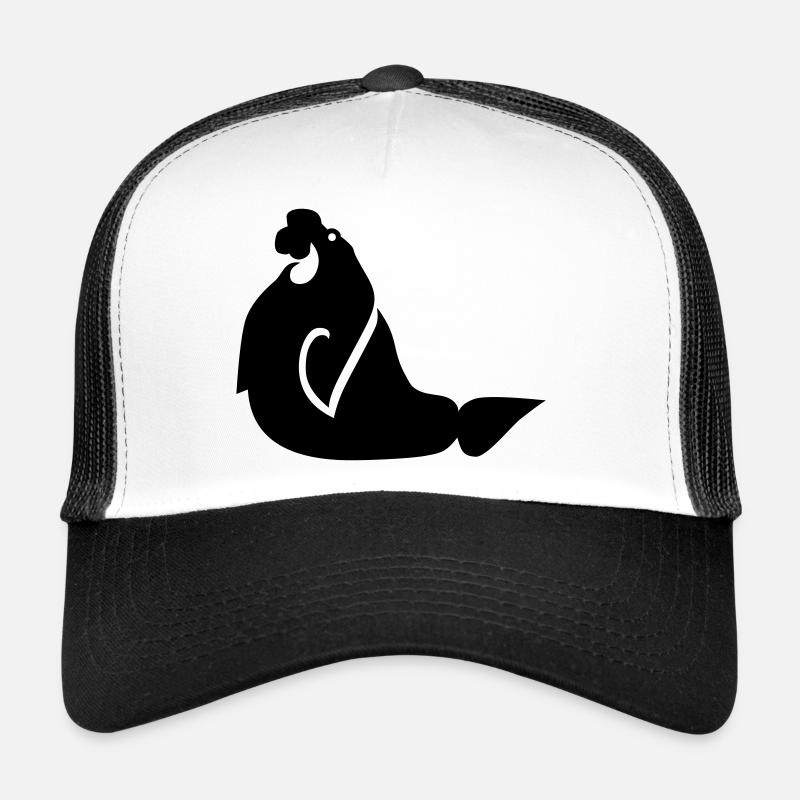 Morse 01 - Casquette trucker  - blanc/noir