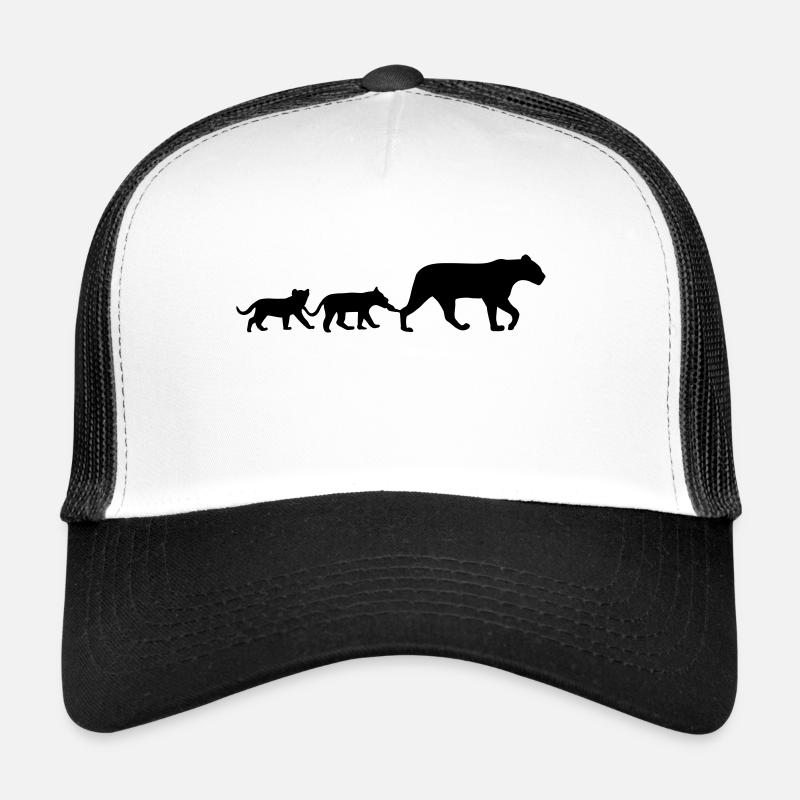 Lioness and lion cubs Trucker Cap