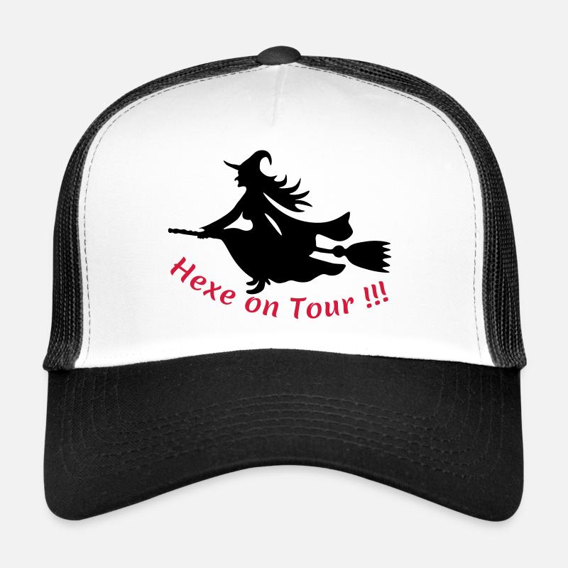 Hexe-on-Tour - Trucker Cap - Weiß/Schwarz