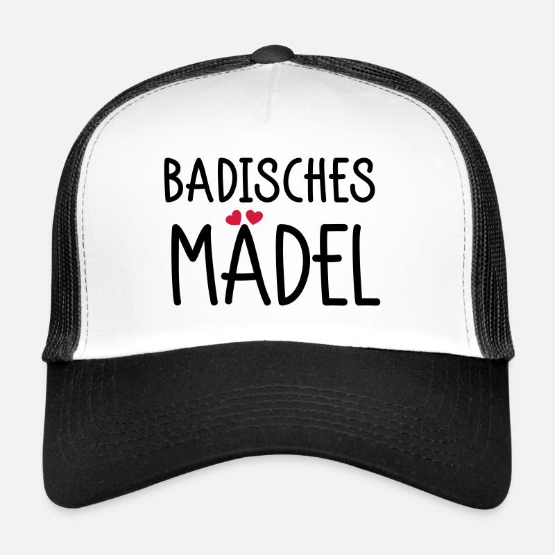 Badisches Mädel - Trucker Cap - Weiß/Schwarz