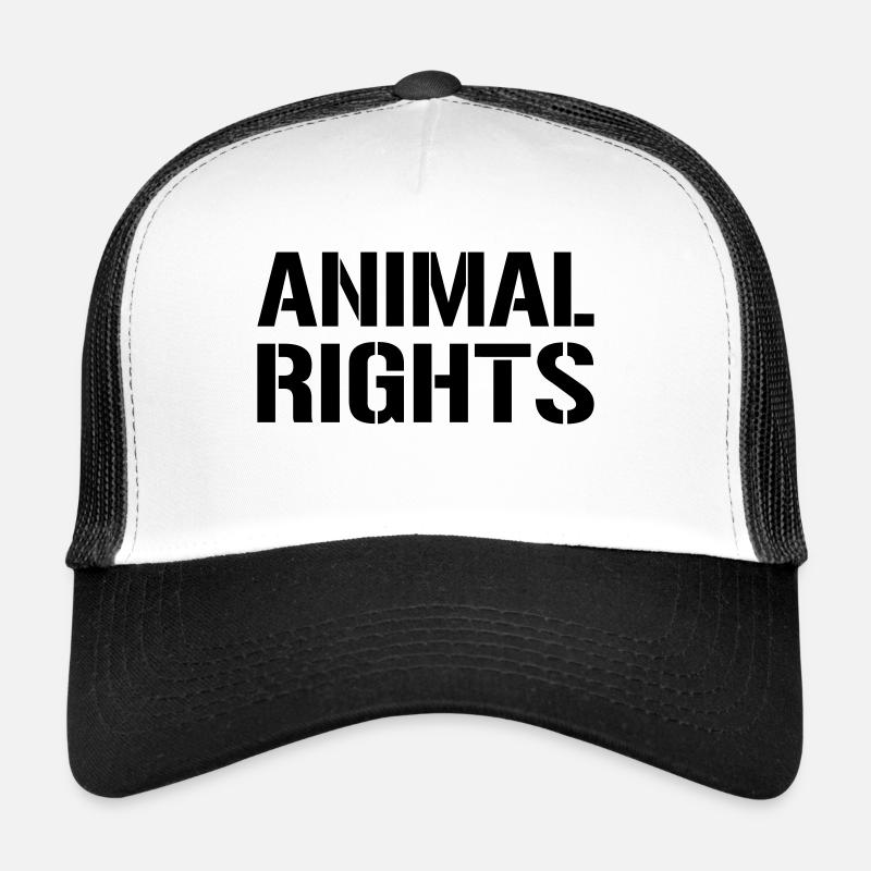 ANIMAL RIGHTS - Trucker Cap - Weiß/Schwarz