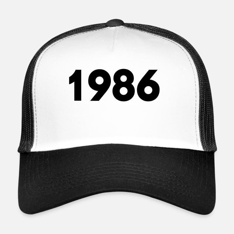 1986 - Casquette trucker  - blanc/noir