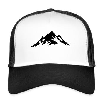 Berg, Berge - Trucker Cap - Weiß/Schwarz - Vorne