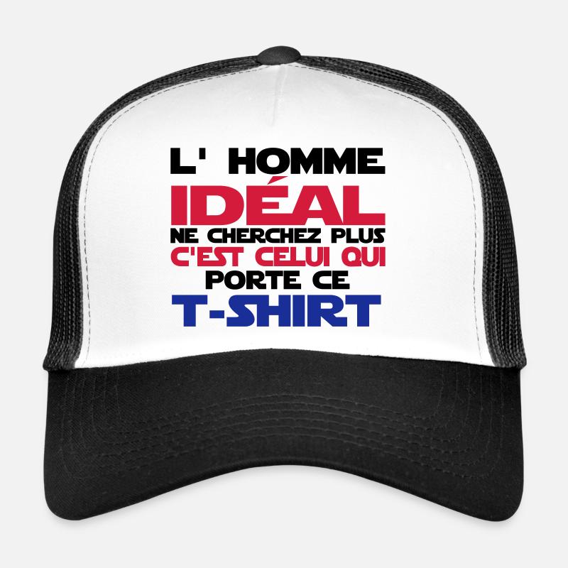 l'homme idéal - Casquette trucker  - blanc/noir