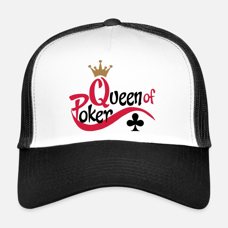 poker queen - Casquette trucker  - blanc/noir