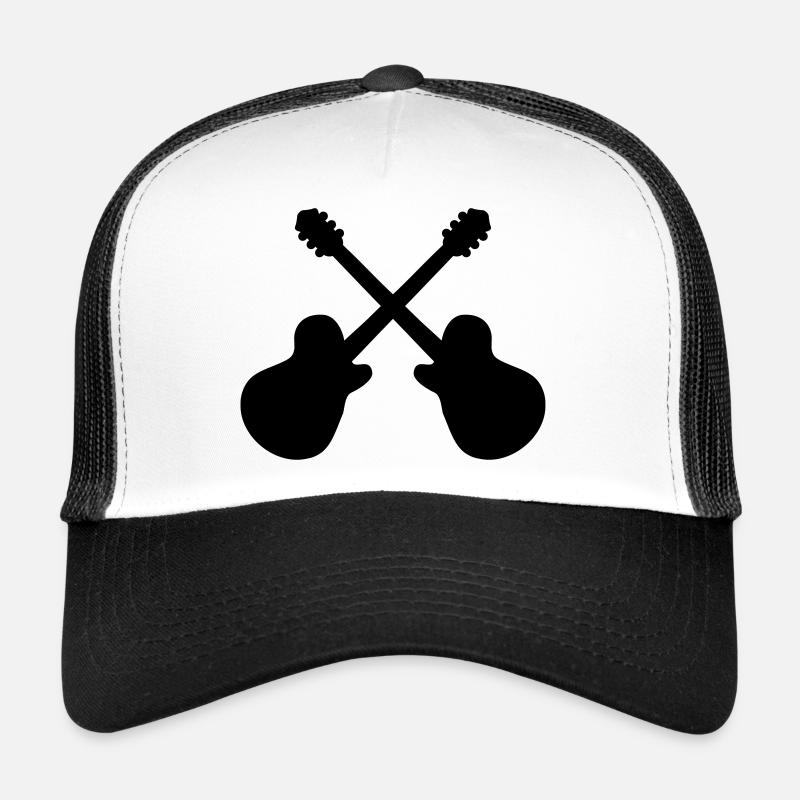 Gitarren - Trucker Cap - Weiß/Schwarz