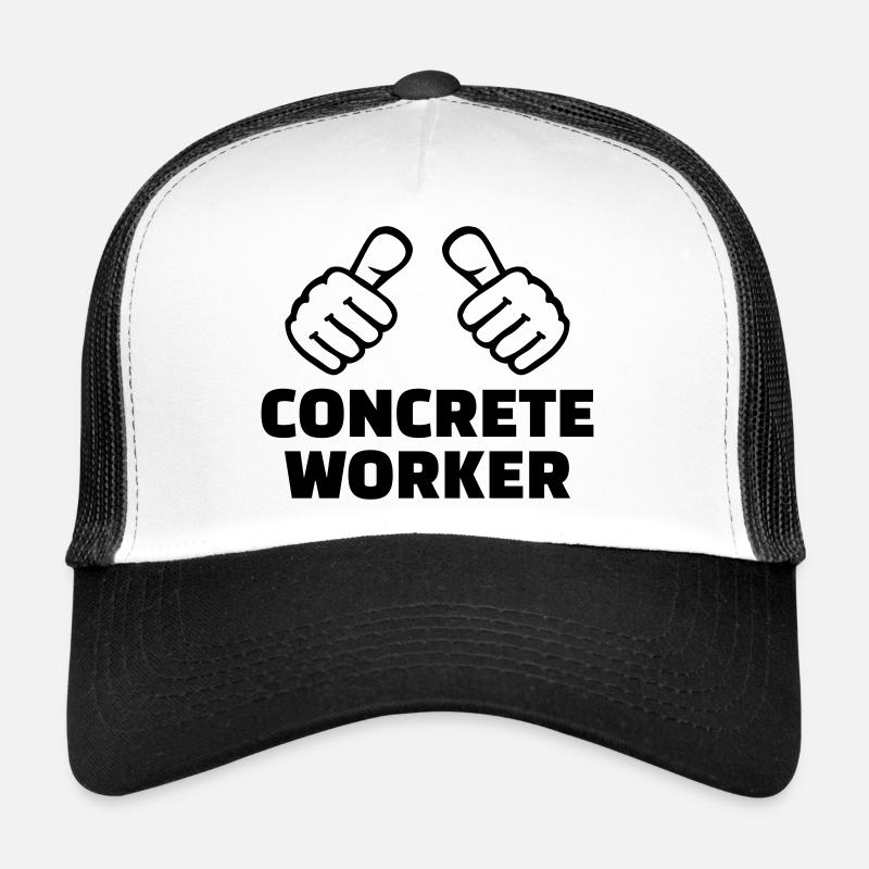 Concrete worker - Trucker Cap - white/black