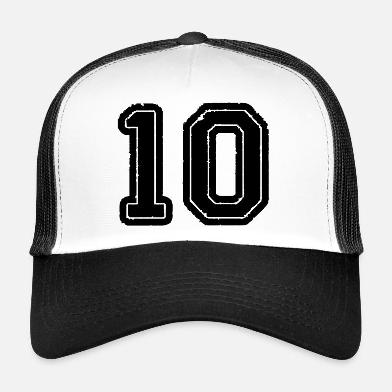 10 - Trucker Cap - Weiß/Schwarz