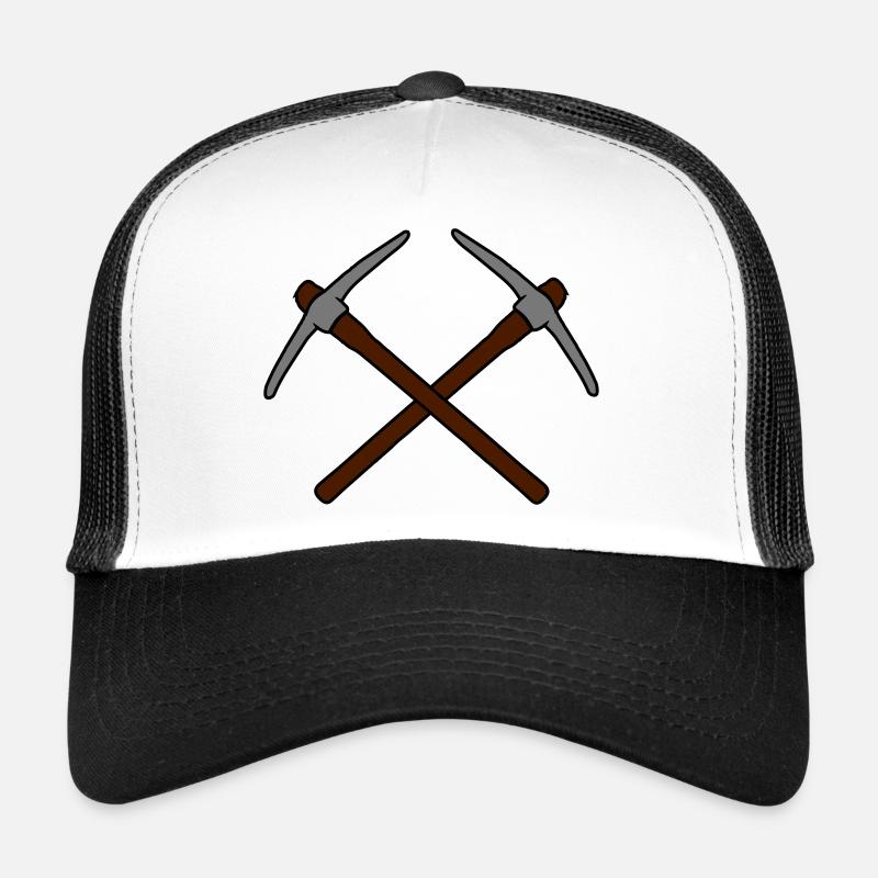 2 croix logo pioche piocher exploitation minière m Casquette trucker 