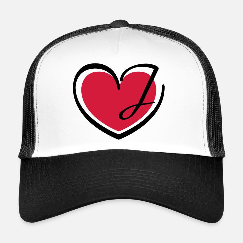 Liebe Herz Buchstabe J Trucker Cap