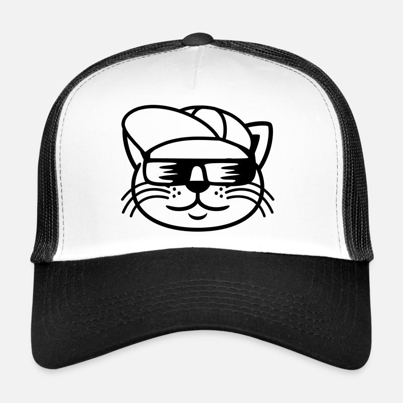 Cool Sunglasses Cat Face Trucker Cap