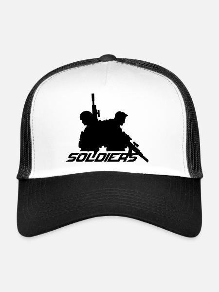 2 Soldiers Crew War Team Freedom Soldier Fighter - Trucker Cap - white/black - Front