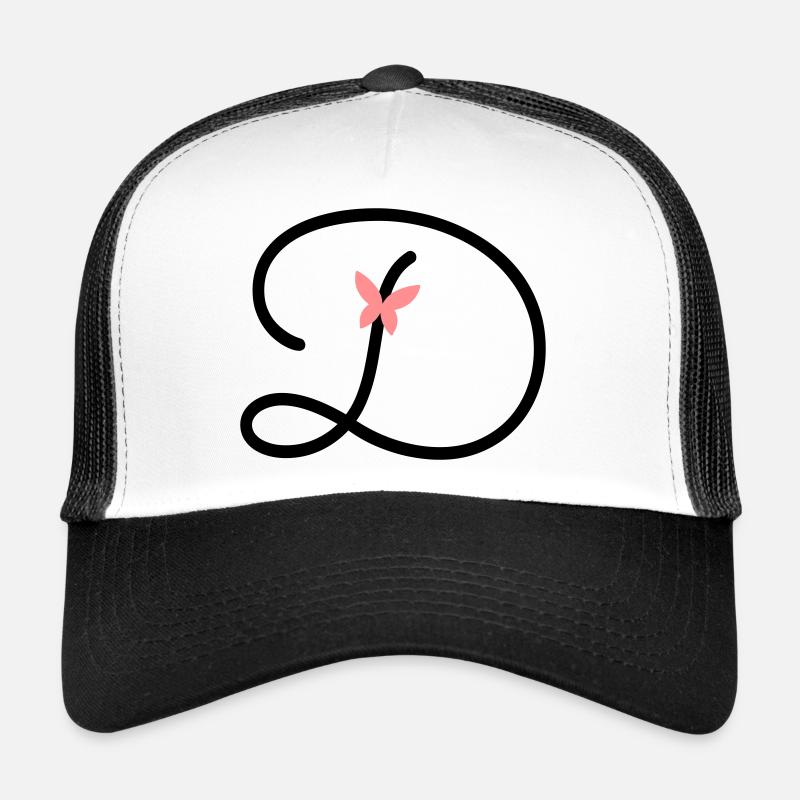 Buchstabe D Schmetterlingsbuchstabe Trucker Cap