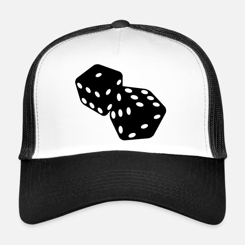 Wuerfel - Trucker Cap - Weiß/Schwarz