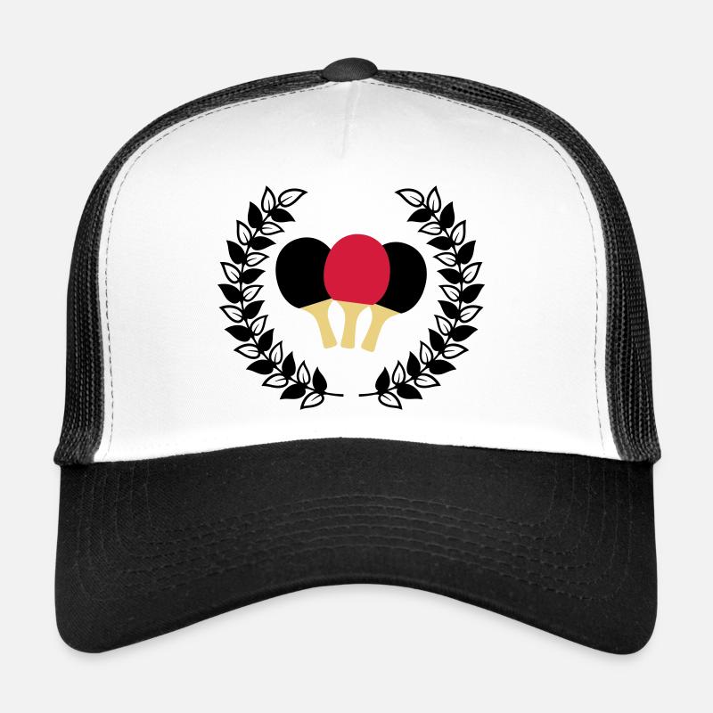 table tennis bats wreath Trucker Cap