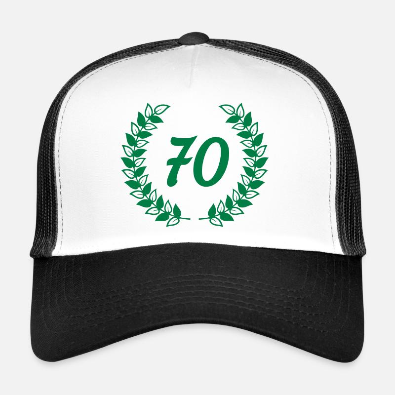 seventieth 70 70th birthday - Trucker Cap - white/black