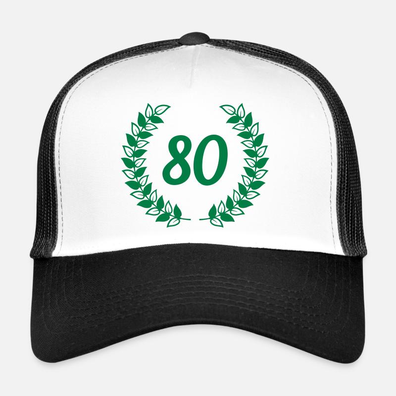 birthday 80e anniversaire - Casquette trucker - blanc/noir