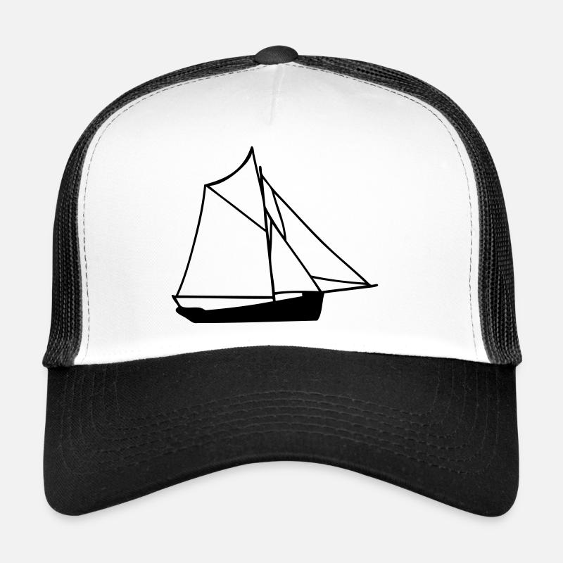 dessin de bateau navire sloop frégate Casquette trucker 